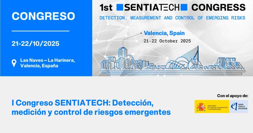 I Congreso SENTIATECH, tecnologías de detección con impacto en la salud y el medio ambiente, los días 21 y 22 de octubre de 2025 en Valencia