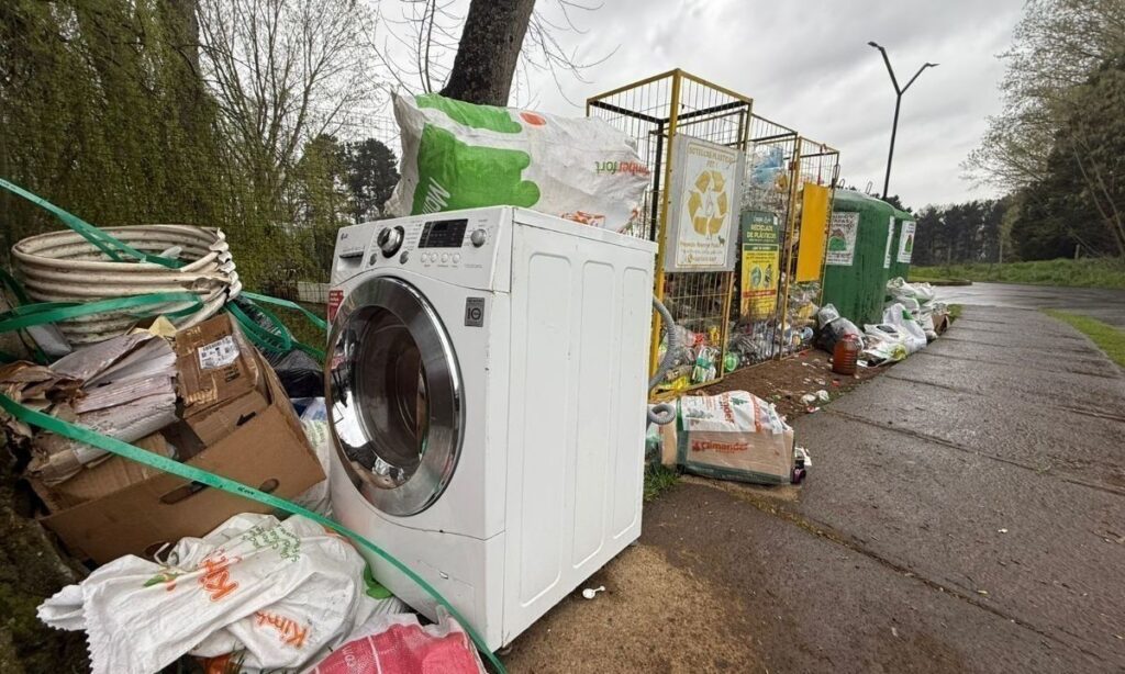 Dejaron hasta una lavadora: vecinos denuncian mal uso de punto limpio en parque de Osorno