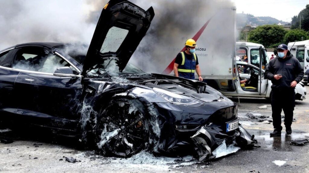 Un Tesla involucrado en accidente mortal en Alemania: El coche encerró a un padre y dos niños