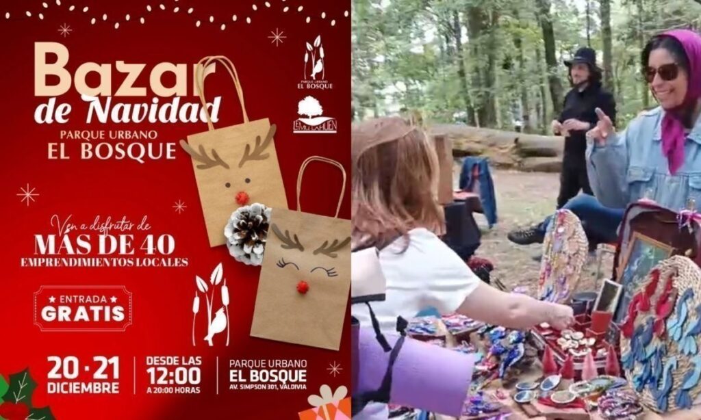 Bazar navideño en Parque Urbano El Bosque promueve regalos conscientes y locales