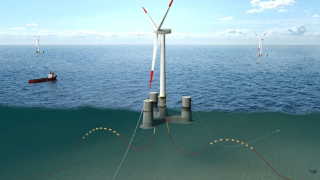 China instala su mayor plataforma eólica marina flotante de 16 MW en el mar del Sur