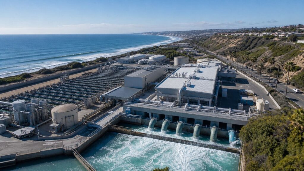 Estados Unidos convierte agua del océano en potable a gran escala: millones de litros diarios para frenar la sequía y salvar cultivos