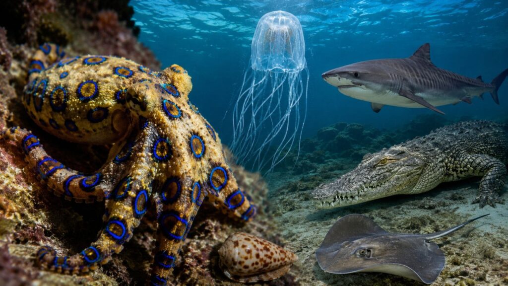 Los 10 animales más peligrosos de la Gran Barrera de Coral: uno del tamaño de una pelota de golf tiene un veneno 1.200 veces más letal que el cianuro sin antídoto conocido