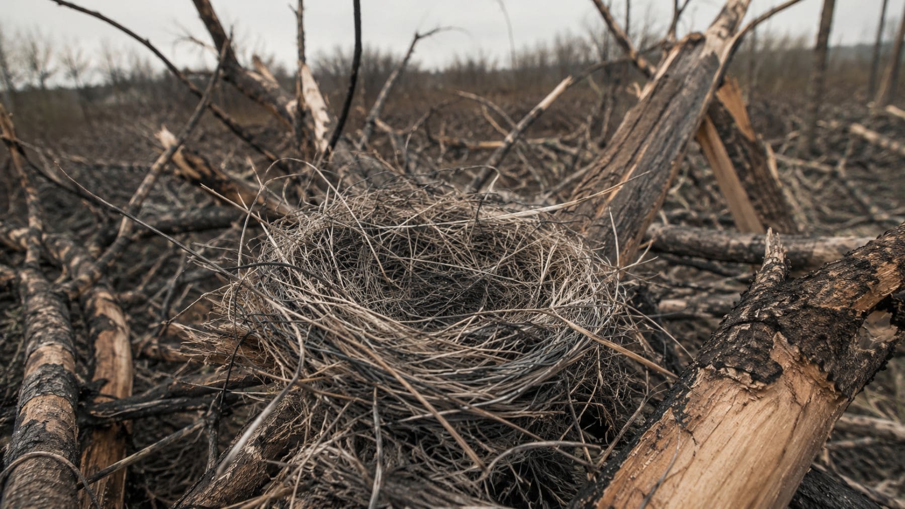 Suena cruel pero las aves ucranianas están aprovechando los desperdicios de la guerra para fabricar nidos con cables de fibra ópticas de drones