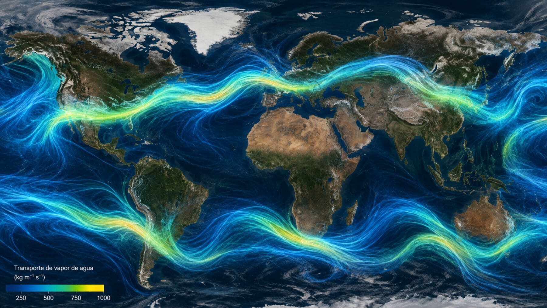 Un nuevo mapa revela las ‘autopistas de agua’ invisibles que atraviesan el cielo y determinan dónde habrá inundaciones o sequías