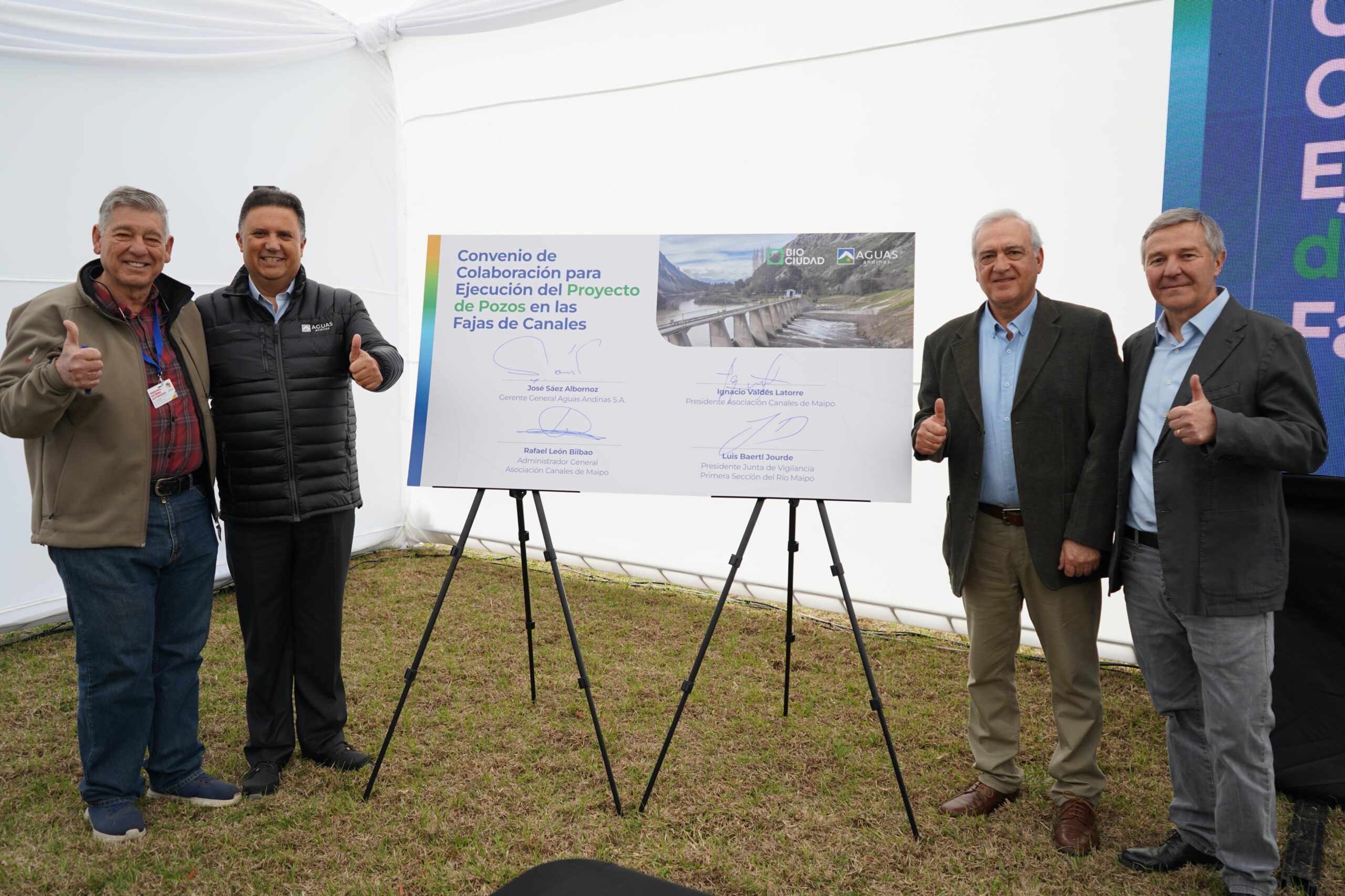 Aguas Andinas y la Asociación de Canales del Maipo inician la construcción de batería de pozos en Calera de Tango para reforzar el suministro en la Región Metropolitana